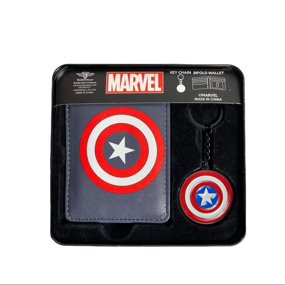 NWT In Gift Box Marvel Trifold Wallet With Keychain - Picture 6 of 7